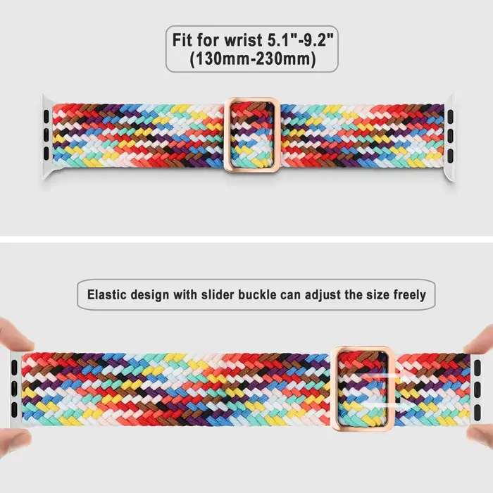 Boucle Solo tressée pour Apple watch Ultra band 40mm 44mm 41mm 38mm 49mm 45mm bracelet en Nylon élastique iWatch série 9 8 7 3 se