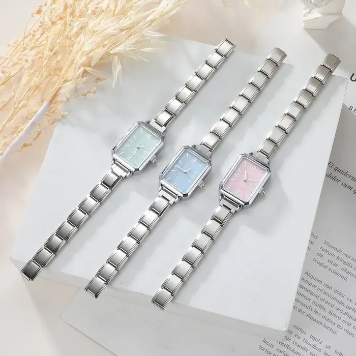 Bracelet de montre Simple en acier inoxydable pour femmes, pour étudiant, ami, femme, anniversaire, bijoux à bricoler soi-même, cadeau, vente en gros