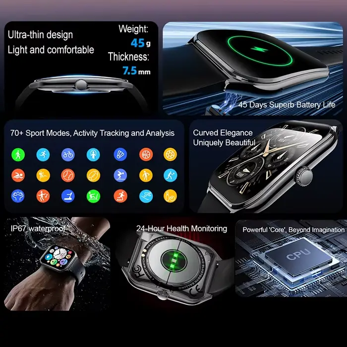 Nouveau pour OPPO Ultra mince montre intelligente hommes AMOLED HD écran toujours afficher l'heure fréquence cardiaque Bluetooth appel sport étanche Smartwatch