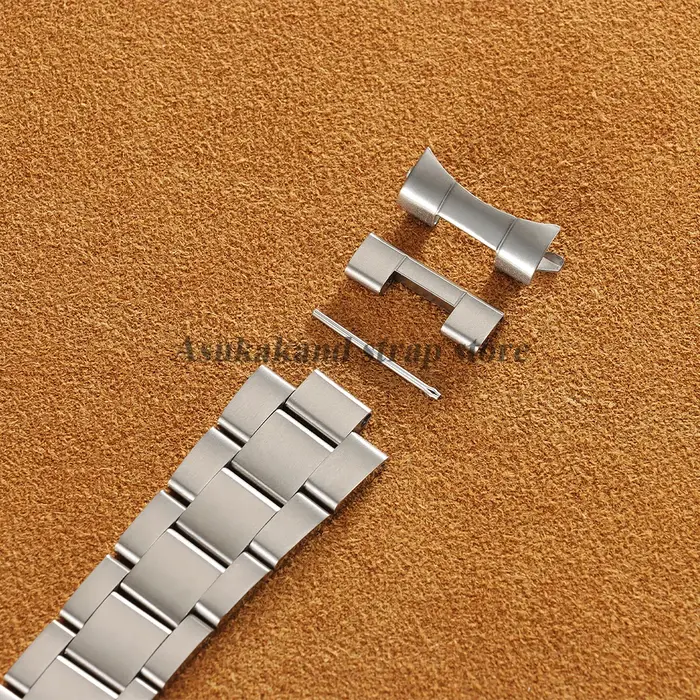 Bracelet de montre de luxe à extrémité plate incurvée