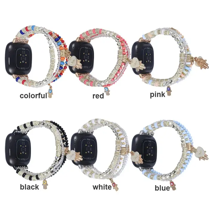 Bracelet de luxe pour Fitbit Versa 3/ Versa 4/fouet 2 bandes