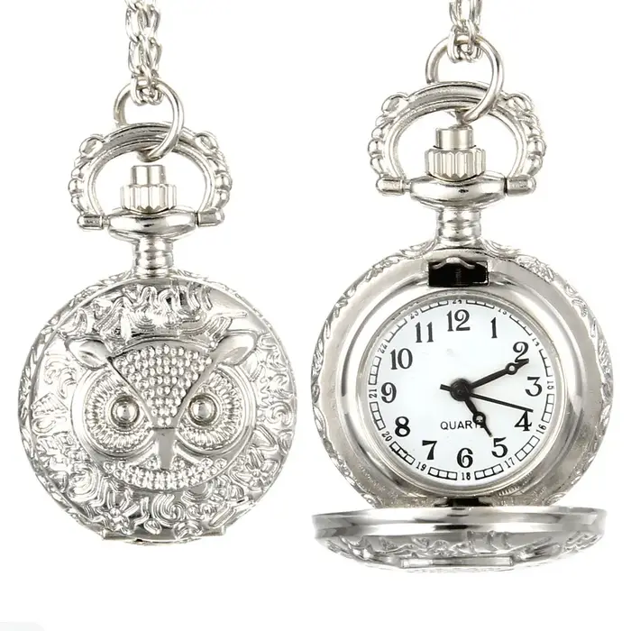 Montre à quartz Steampunk de poche vintage pour hommes