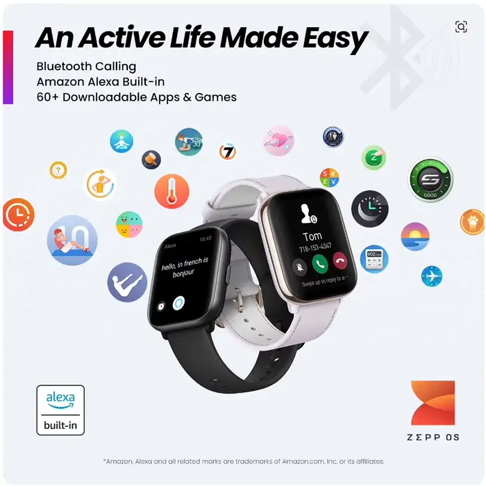 Montre connectée Amazfit Active 42 mm - Design ultra-léger