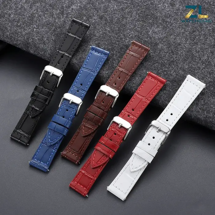 Bracelet de montre en cuir véritable de haute qualité