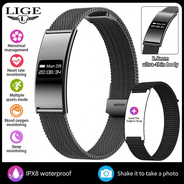 Bracelet intelligent ultra-fin pour femmes et hommes
