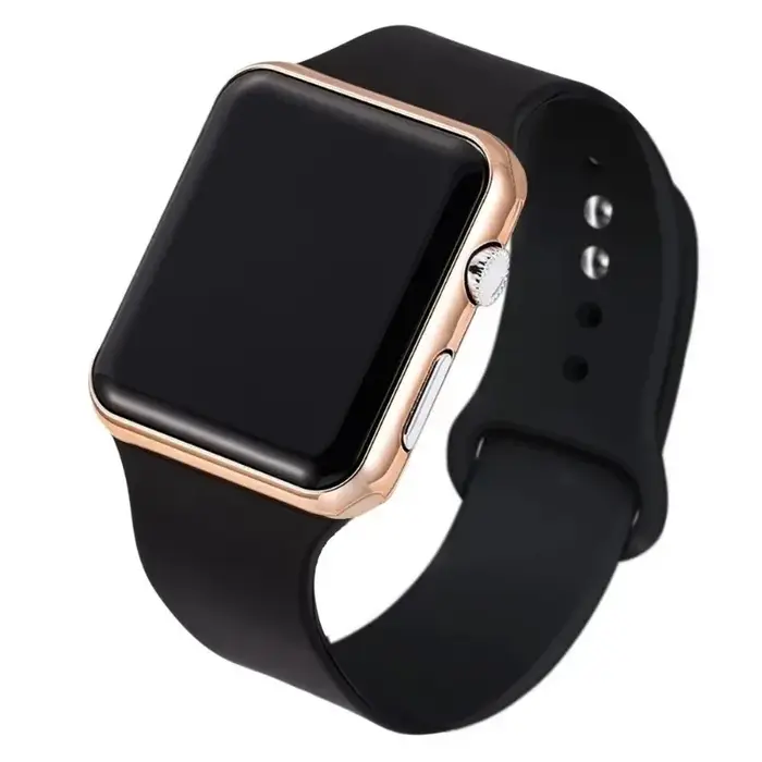 Mode Sport montre numérique pour femmes hommes carré montres LED décontracté Silicone électronique dames