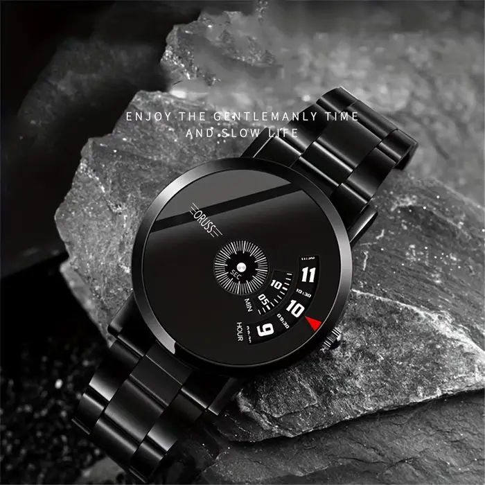 Nouvelle montre pour hommes noire scientifique et technologique