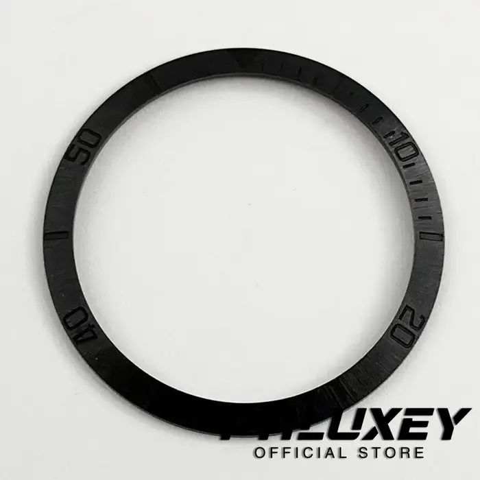 Insert de lunette de montre noir en céramique/aluminium