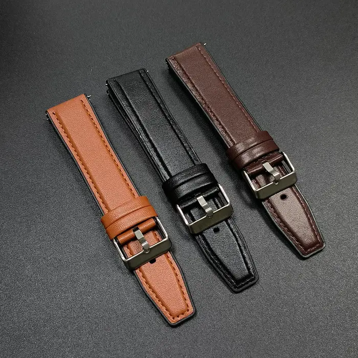 Bracelet de montre en cuir et Silicone
