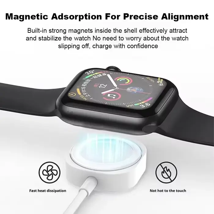 Câble de charge rapide USB A sans fil magnétique de type C pour Apple Watch Series 10 9 8 7 6 5 4 3 2 1 Ultra Edition iWatch