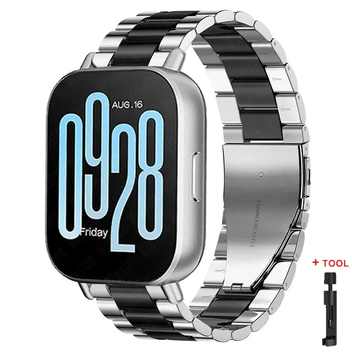 Bracelet en acier inoxydable 22mm pour montre Redmi 5 Active 5 Lite