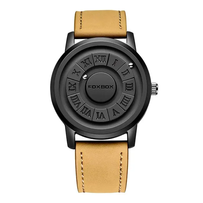 Montre de luxe avec pointeur magnétique pour homme