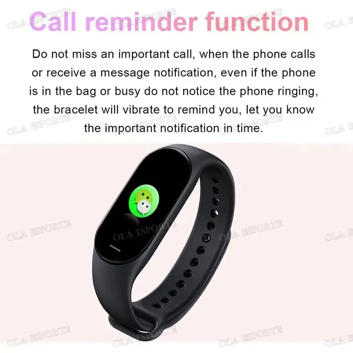 Nouveau sport montre intelligente contrôle de la musique Fitness calories piste Bracelet informations sur téléphone rappeler les étapes Bluetooth SmartWatch M9 bande