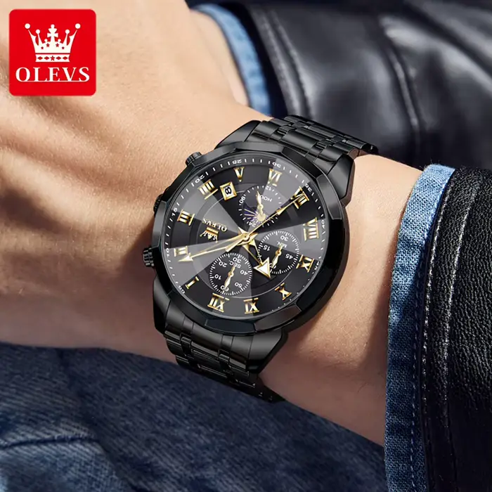 Montre à Quartz Multifonctionnelle pour Homme