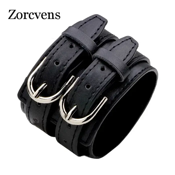 Bracelet large en cuir pour hommes