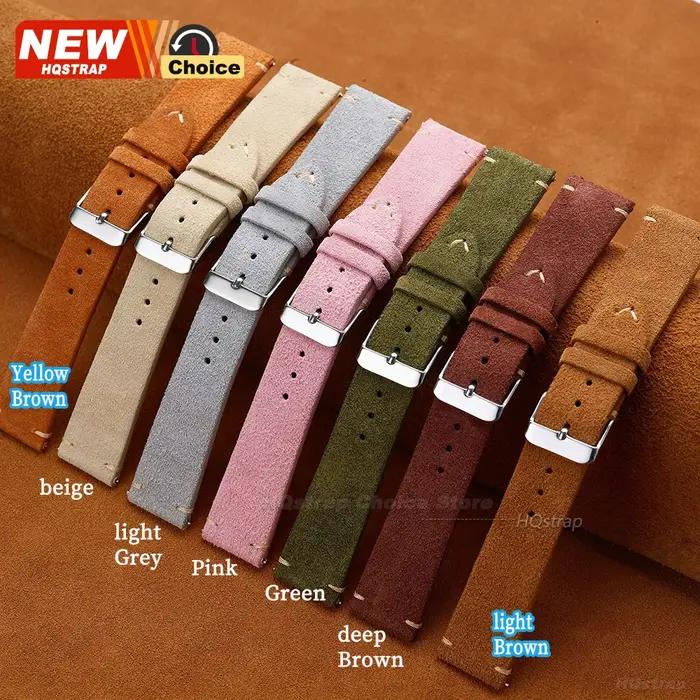 Nouveau bracelet de montre en daim souple 14/16/18/19mm 21mm 22mm 20mm pour Seiko pour Omega, bracelet universel à dégagement rapide pour homme et femme