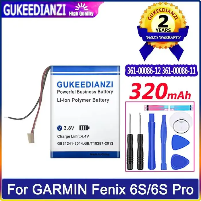 Batterie pour montre de sport intelligente 361-00086-12 361-00086-11 320mAh pour Garmin Forerunner 2