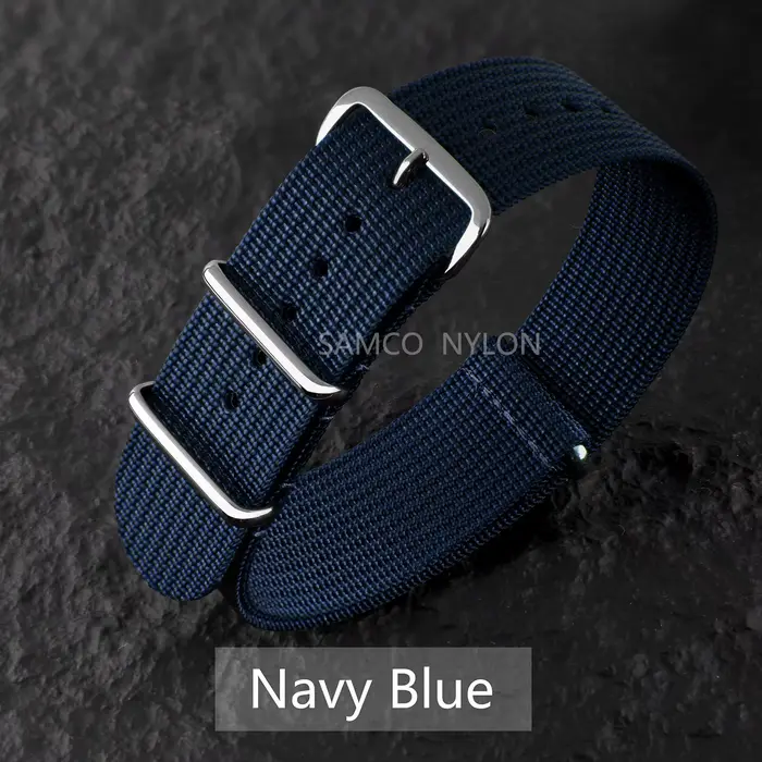 Bracelet de montre en Nylon nervuré 20mm 22mm bracelets