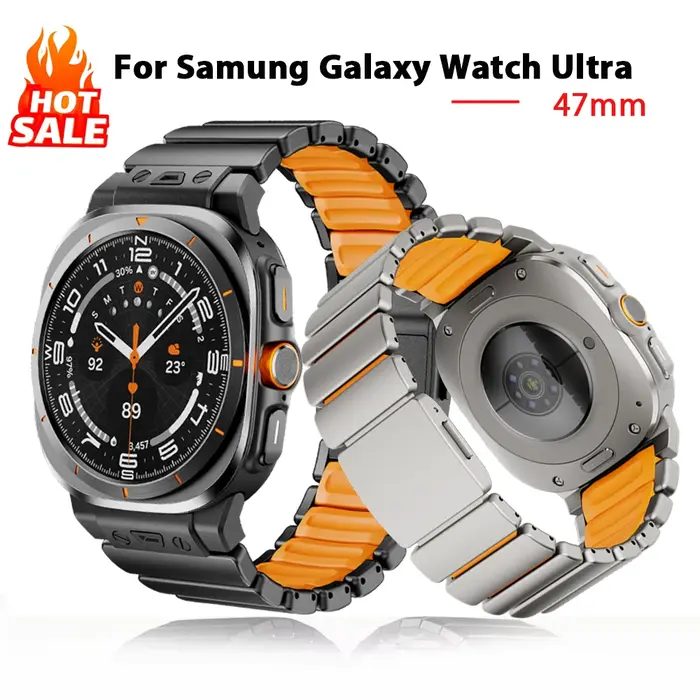 Bracelet magnétique en métal pour Samsung Galaxy Watch Ultra 2025