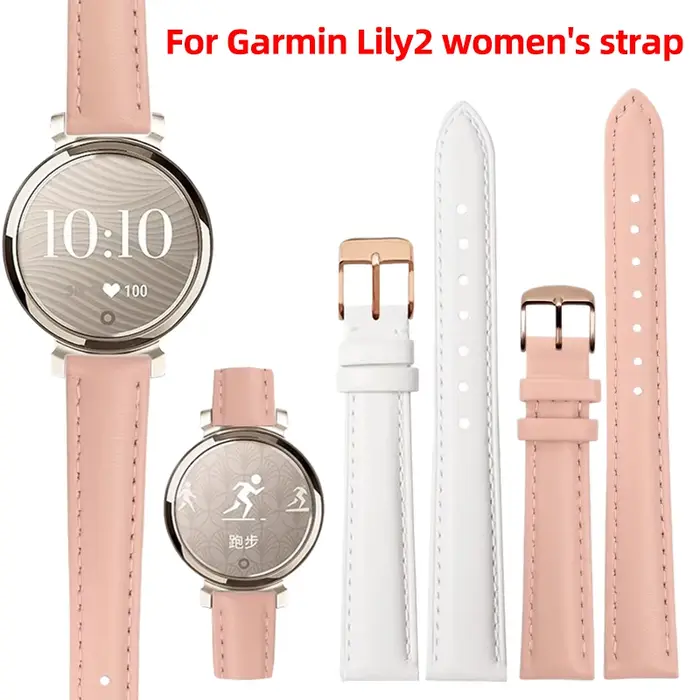 Pour montre Garmin Lily2 Bracelet en cuir véritable Lily 2 SmartWatch femmes peau de vache