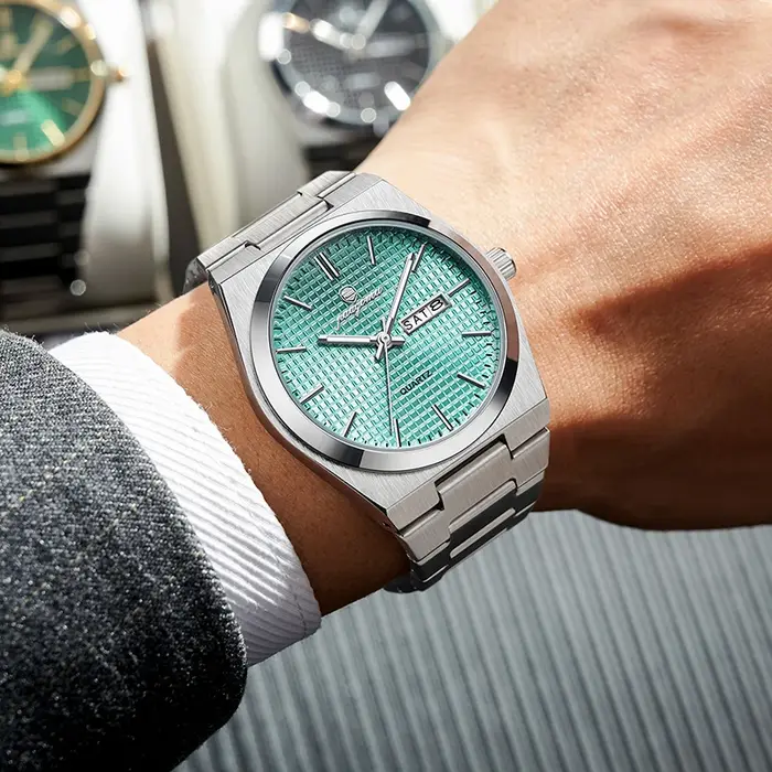 PAAZOMU Original luxe hommes horloge mode lumineux étanche chronographe Date montre pour homme en cuir Quartz