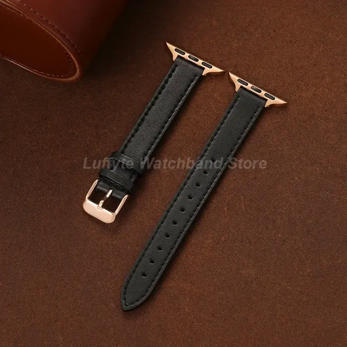 Bracelet de montre en cuir pour femmes, pour Apple Watch Series 38/40/41/42/44/45/49mm, pour Iwatch 