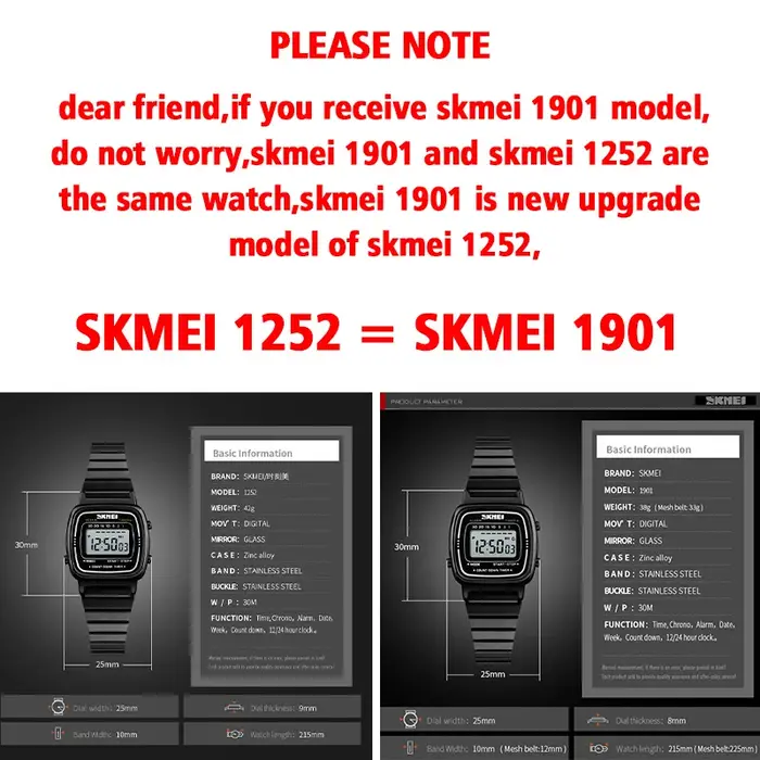 SKMEI 1901 marque montre de luxe femmes mode Sport étanche montres électroniques dames