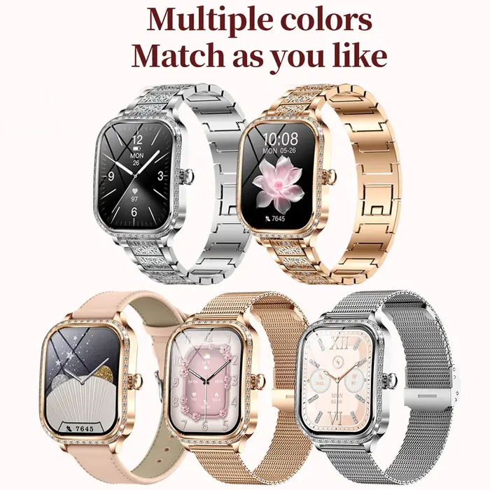 Montre connectée de luxe pour femmes, écran HD 1.75 pouces, fréquence cardiaque, Sport, Fitness, étanche IP68, appel Bluetooth, cadeau pour dames, nouvelle collection