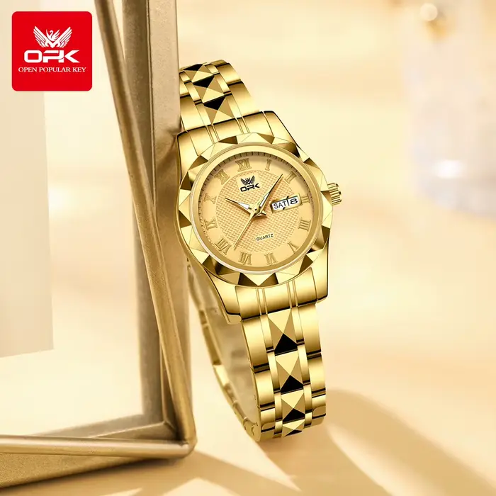 Montres à quartz en acier inoxydable pour femme