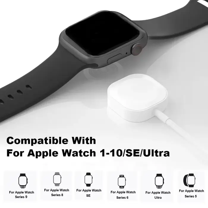 Câble de charge rapide USB A sans fil magnétique de type C pour Apple Watch Series 10 9 8 7 6 5 4 3 2 1 Ultra Edition iWatch