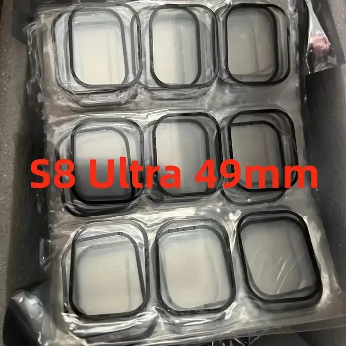 5 pièces/lot pour Apple Watch S7 S8 S9 S10 montre Ultra2 49 45 41MM S5 S3 S4 SE S6 40MM 44mm écran avant lentille extérieure en verre avec OCA