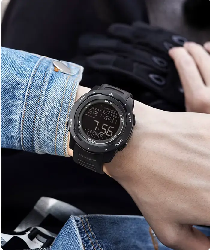 SAMEL hommes montre numérique Sport choc montres militaires étanche tactique électronique montre-bracelet jaune grand