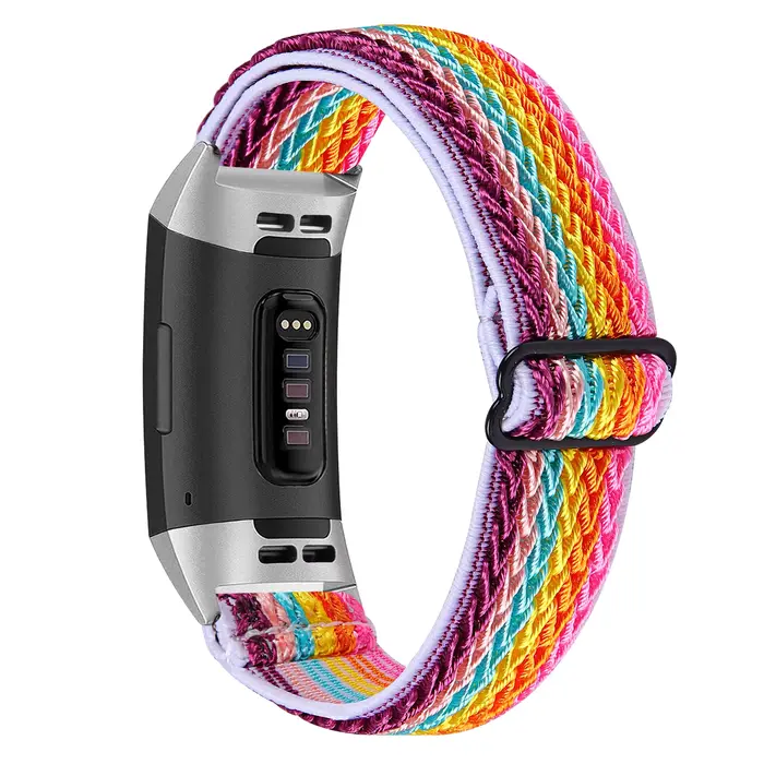 Bande élastique pour Fitbit charge 6 5 4 3 2 montre intelligente femmes hommes tissé Bracelet réglable