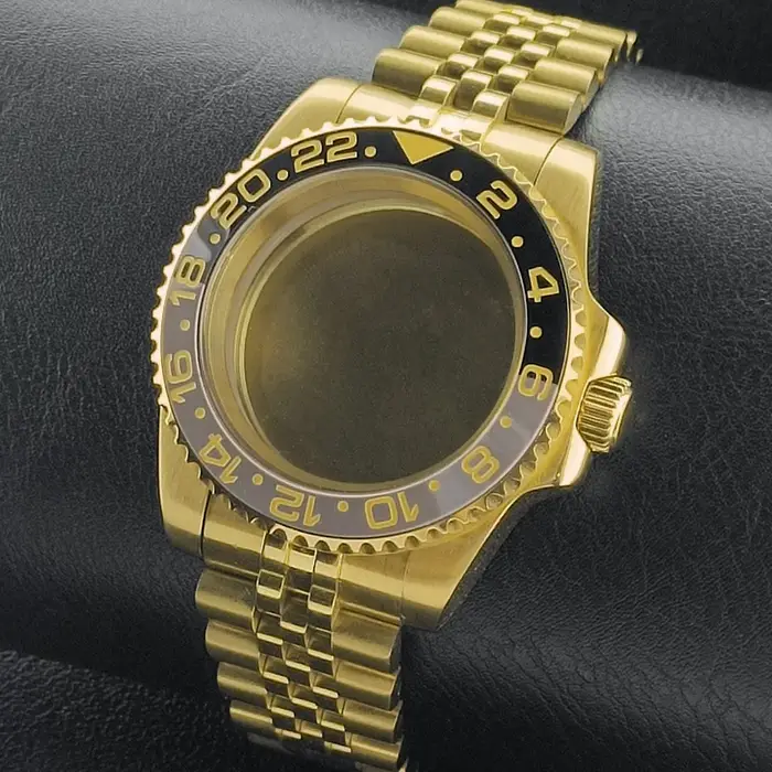 Boîtier de montre Gstuff 40MM Verre saphir à rotation bidirectionnelle adapté au mouvement NH-34