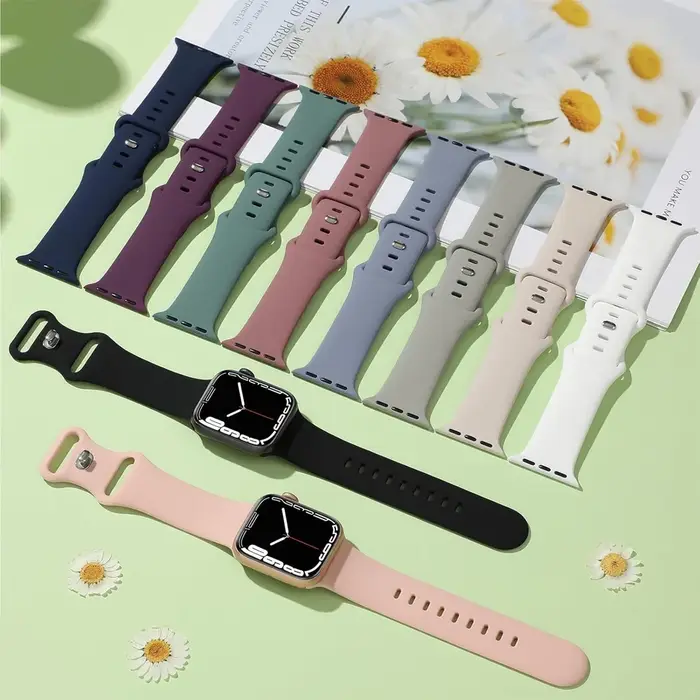 Bracelet de sport en Silicone pour apple watch Ultra 49mm série 9-8-7 41mm 45mm correa 44mm 40mm