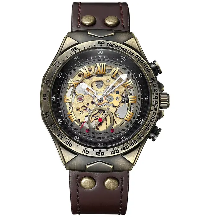 Montre mécanique vintage de luxe BINBOND pour homme, lumineuse, étanche, automatique, tourbillon, sq