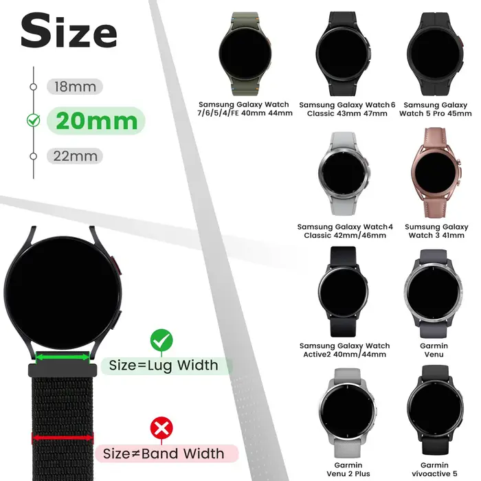 Bras élastique en nylon/bande de cheville compatible avec Apple Watch