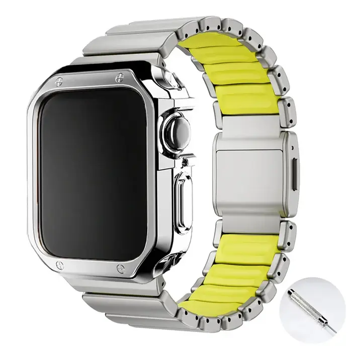 Coque de luxe en TPU pour Apple Watch, bracelet en titane, 42mm 44mm 45mm 46mm 49mm, Iwatch Series11
