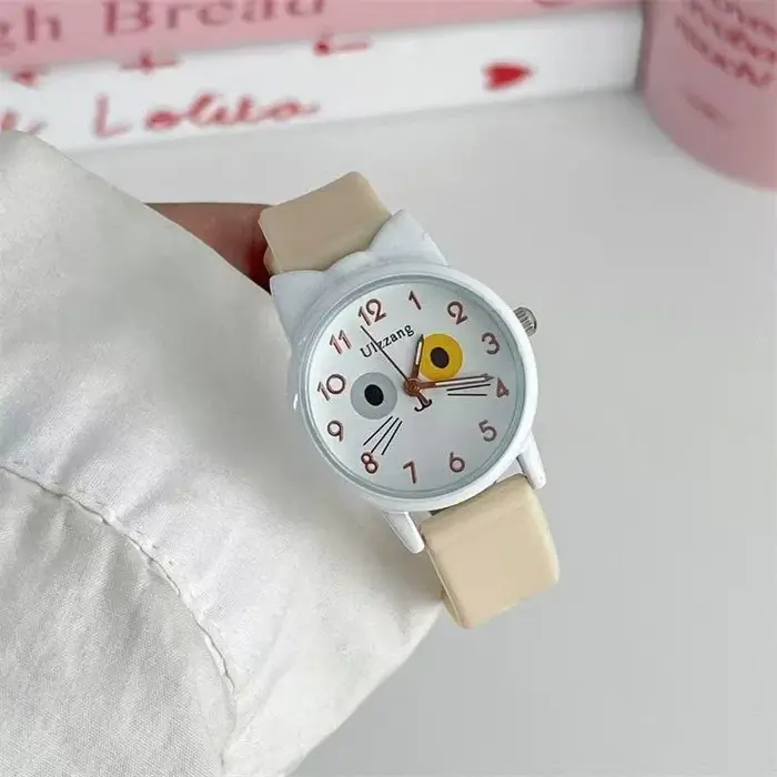 Montre pour enfants, style tendance, haute valeur ajoutée, pour élèves du primaire et du secondaire, montre à quartz simple et mignonne avec dessin animé