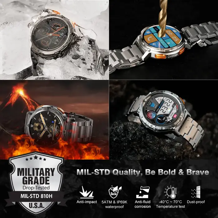 2025 Original KOSPET TANK T2 montres intelligentes pour hommes