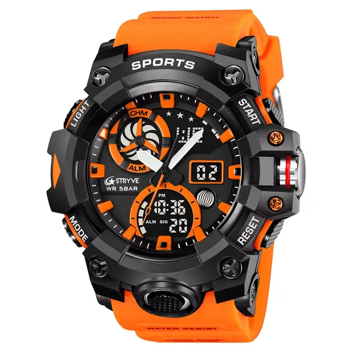 Montres sportives pour hommes STRYVE 2026 à double fuseau horaire