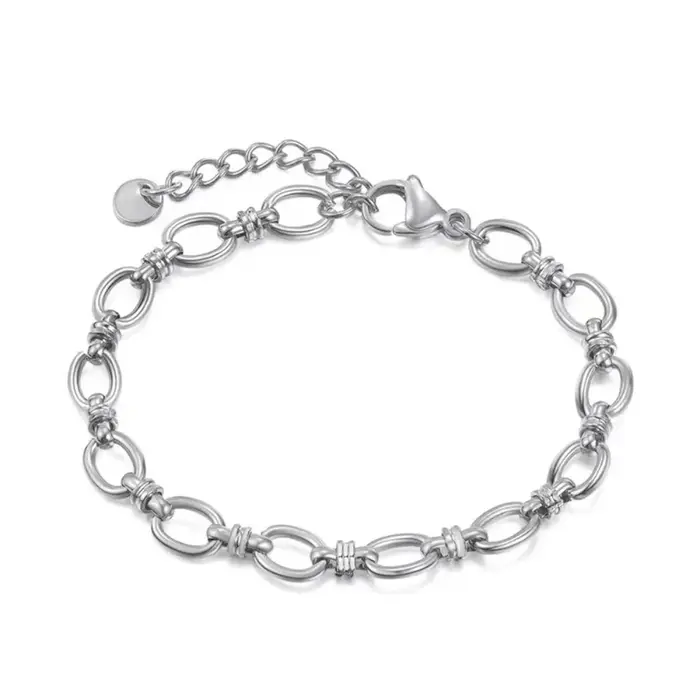 Bracelet Hip Hop Rock en acier inoxydable pour hommes et femmes