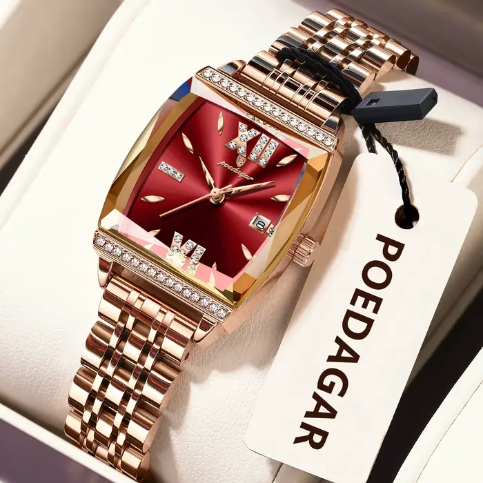POEDAGAR montre de mode pour femme de haute qualité étanche Date élégante dames