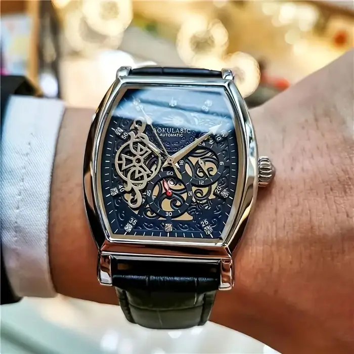 Montre mécanique automatique élégante pour homme avec tourbillon - Montre de luxe pour homme avec de