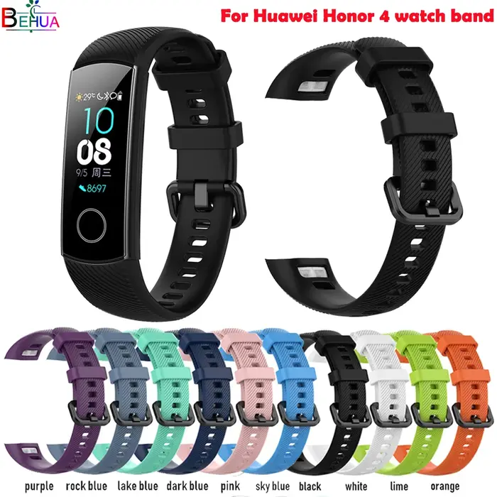 Bracelet de montre de sport en silicone pour Huawei Honor 4