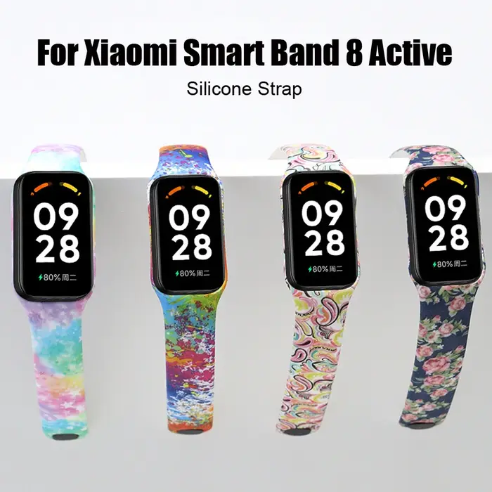 Bracelet de rechange en silicone imprimé pour Xiaomi Mi Band 8