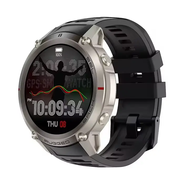 Montre connectée AMOLED avec GPS 6 satellites mondial, pour hommes, sports de plein air, carte hors 
