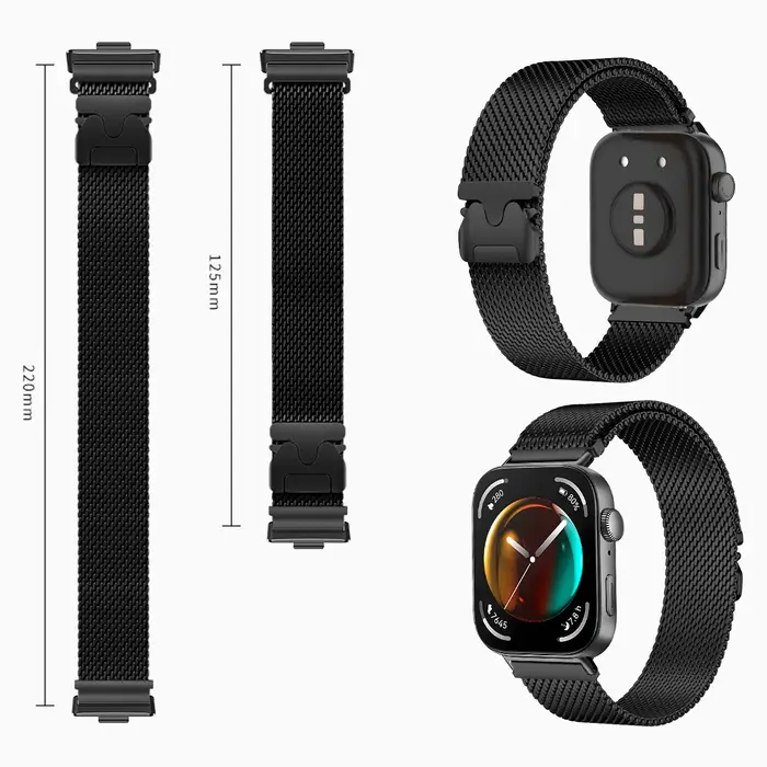 Bracelet magnétique milanais pour Huawei Watch Fit5/5Pro, bracelet à boucle métallique, bracelet de montre connectée pour Huawei Fit4Pro/4/3, bracelet en acier