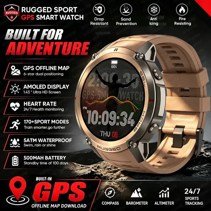 Montre connectée GPS pour triathlon en plein air