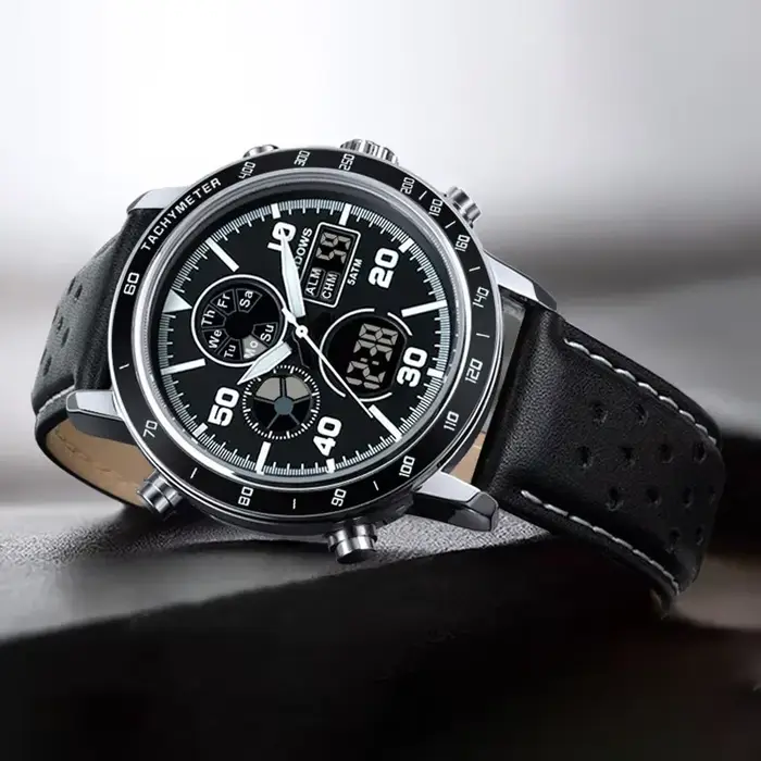 Montre-bracelet électronique étanche pour hommes